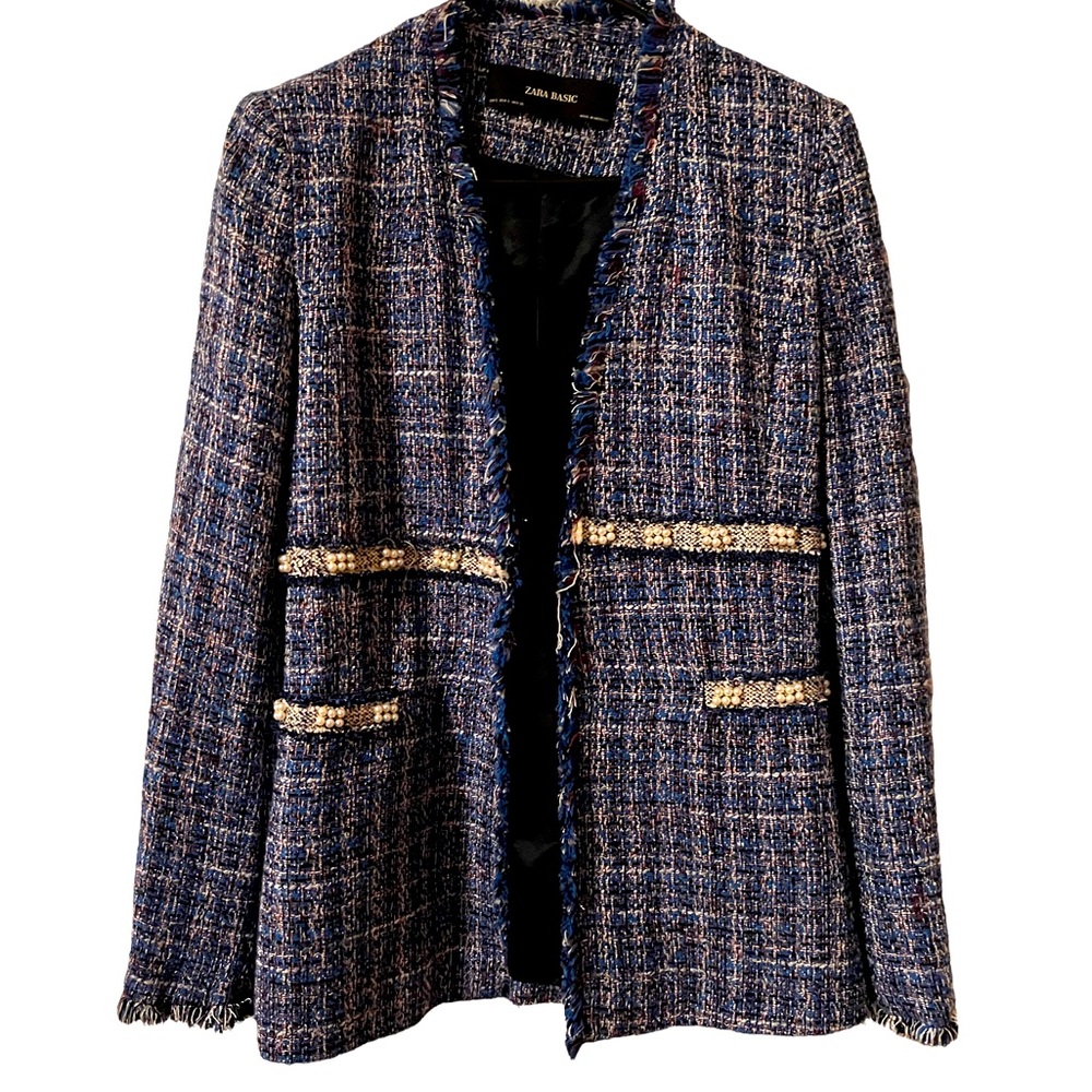 pearl-embroidered blazer